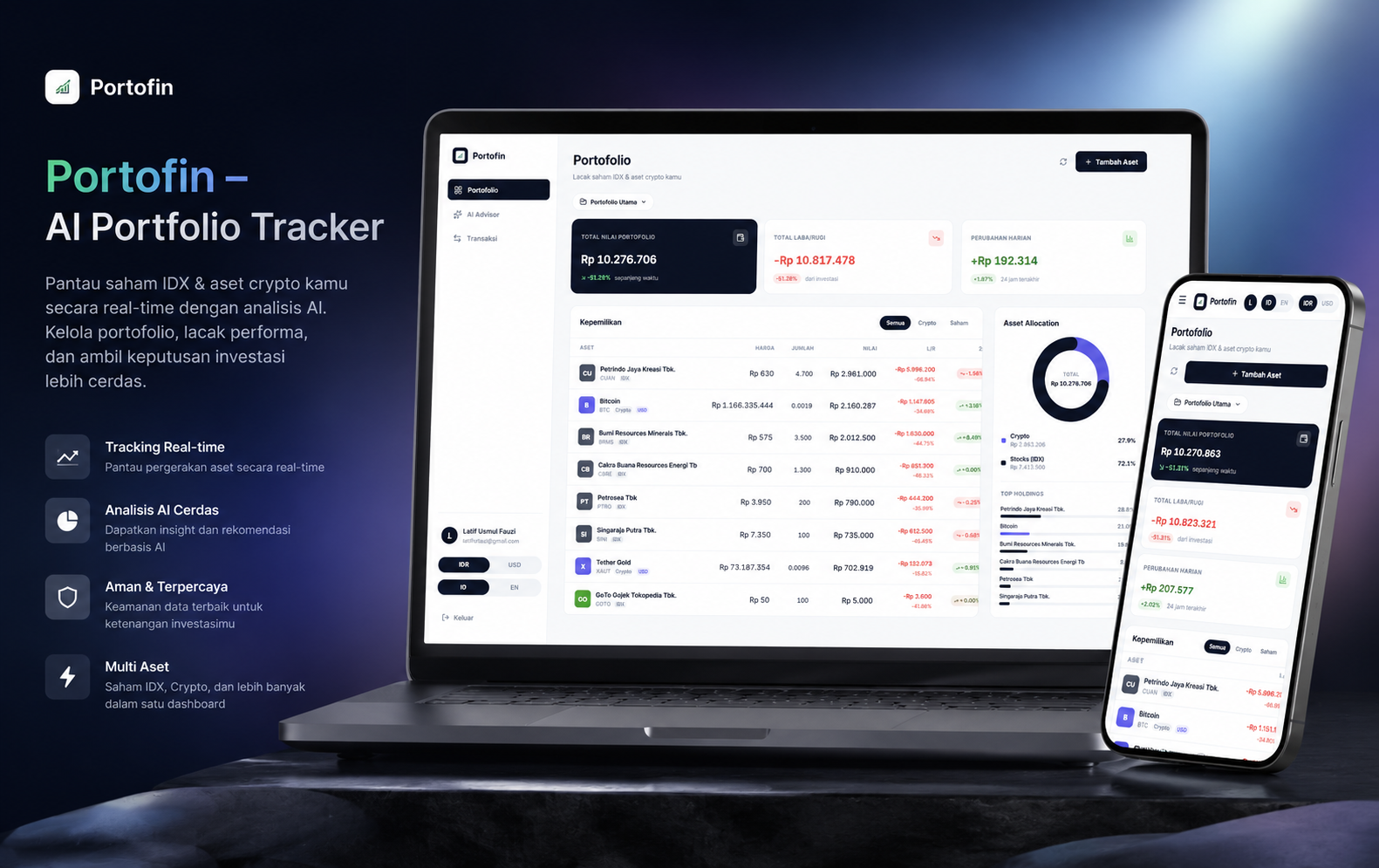 Portofin – AI Portfolio Tracker